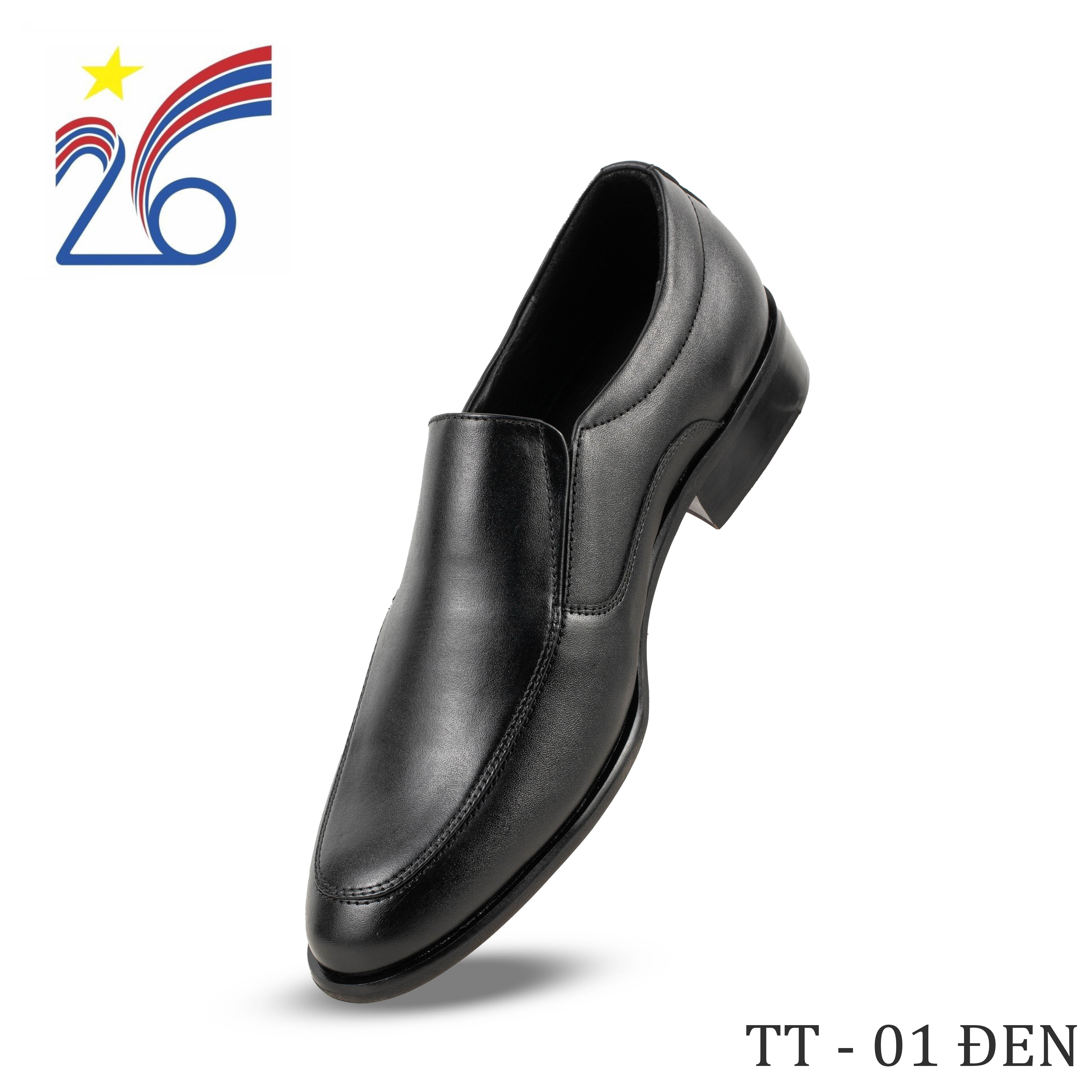 Giày Da TT-01 (Đen-Nâu)