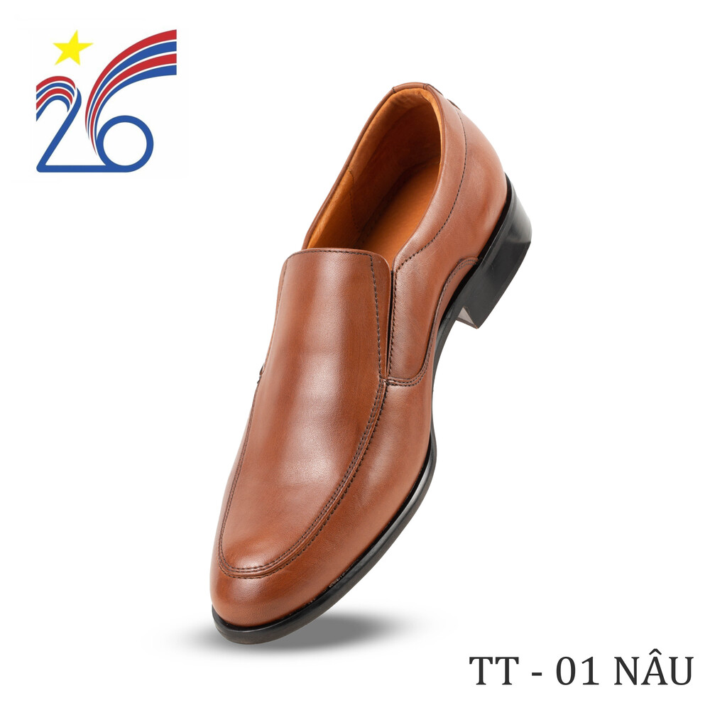 Giày Da TT-01 (Đen-Nâu)