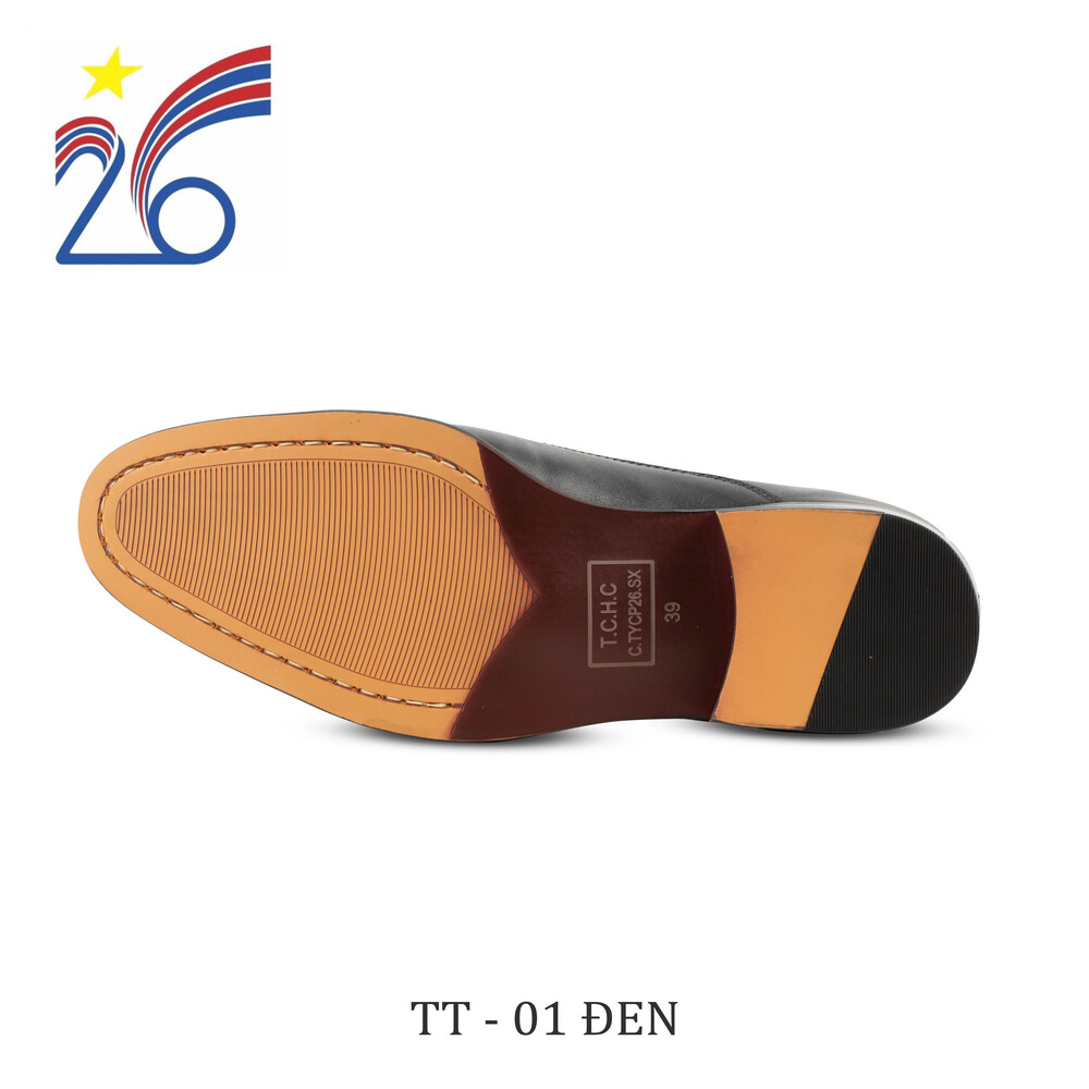 Giày Da TT-01 (Đen-Nâu)