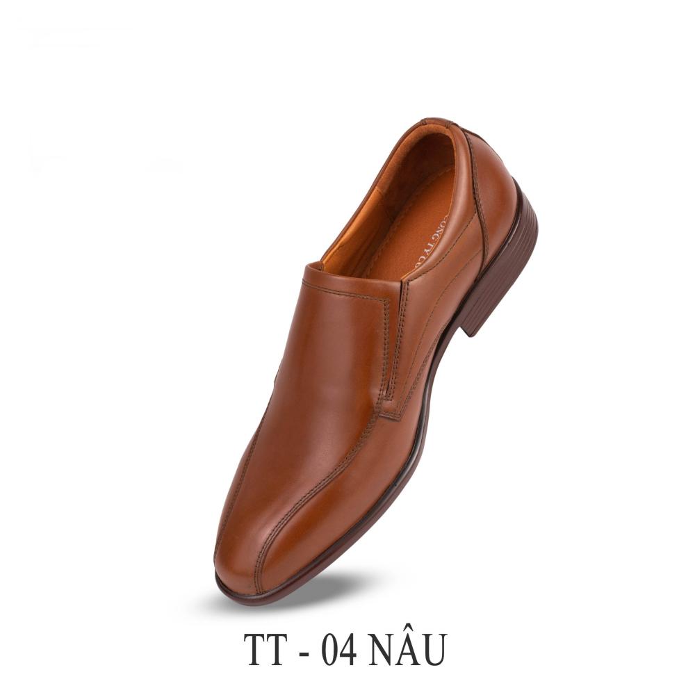 Giày Da TT-04 (Đen-Nâu)