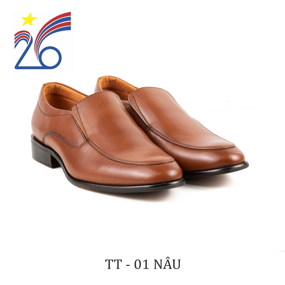 Giày Da TT-01 (Đen-Nâu)