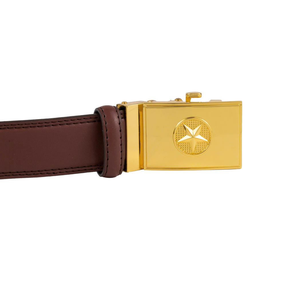 Dây lưng nam cao cấp - Mặt khóa hợp kim chốt tự động - 2 màu Đen + Nâu