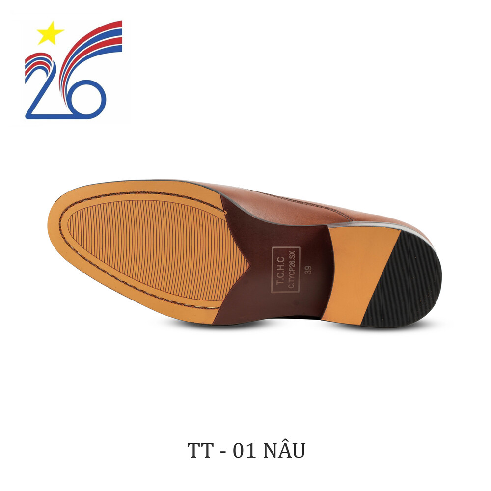 Giày Da TT-01 (Đen-Nâu)