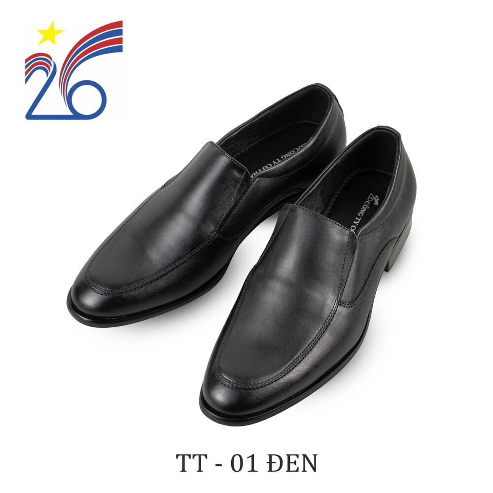 Giày Da TT-01 (Đen-Nâu)